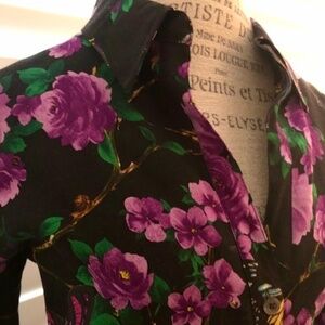 Samantha Sung Audrey Shirt Dress Beautiful Floral Print - A Simple Favor Dress!